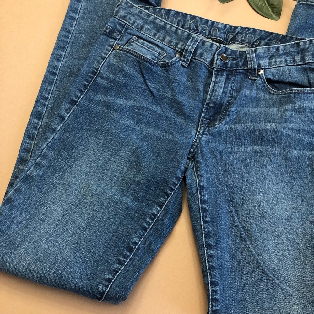 Calvin Klein Classic Blue Straight Leg Jeans - Picture 6 of 12